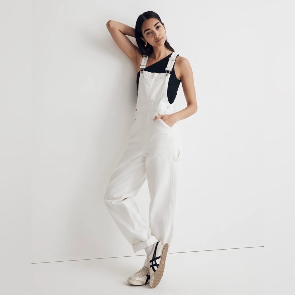 Madewell Denim Carpenter Overalls White XL